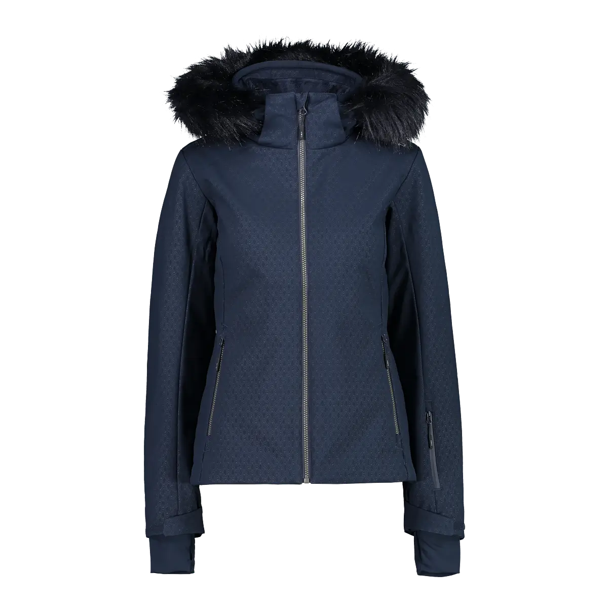 Campagnolo Woman Softshell Ski Jacket w Faux Fur Hood (N950)