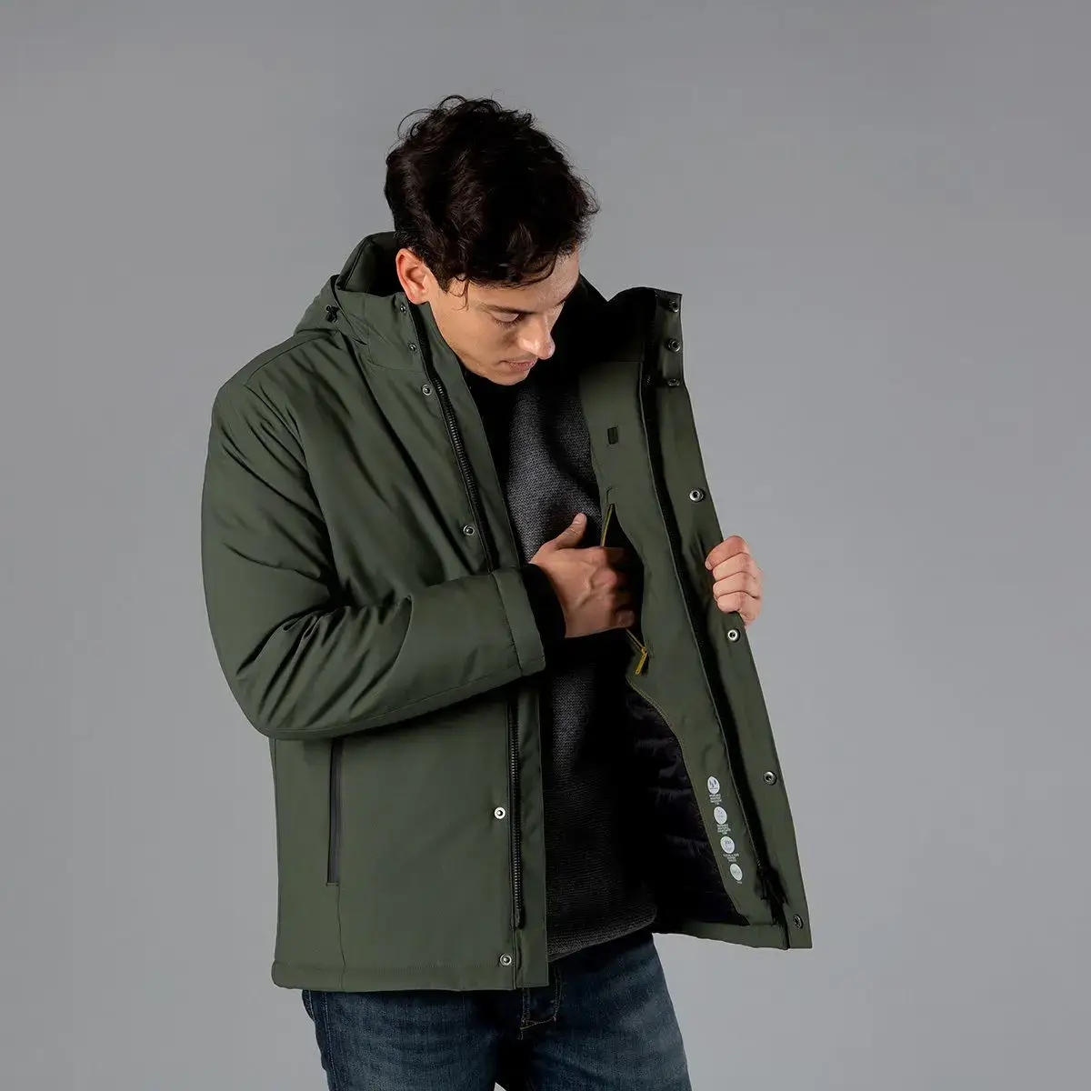 Campagnolo Man Snaps Hood Jacket (E319) - Image 2